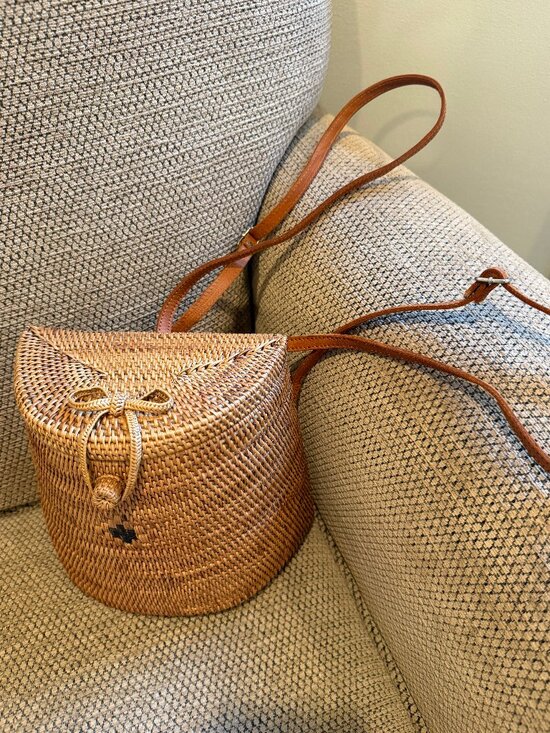 Sundara Handbags - Sundara Rattan Backpack Bali Woven Bag Boho Summer